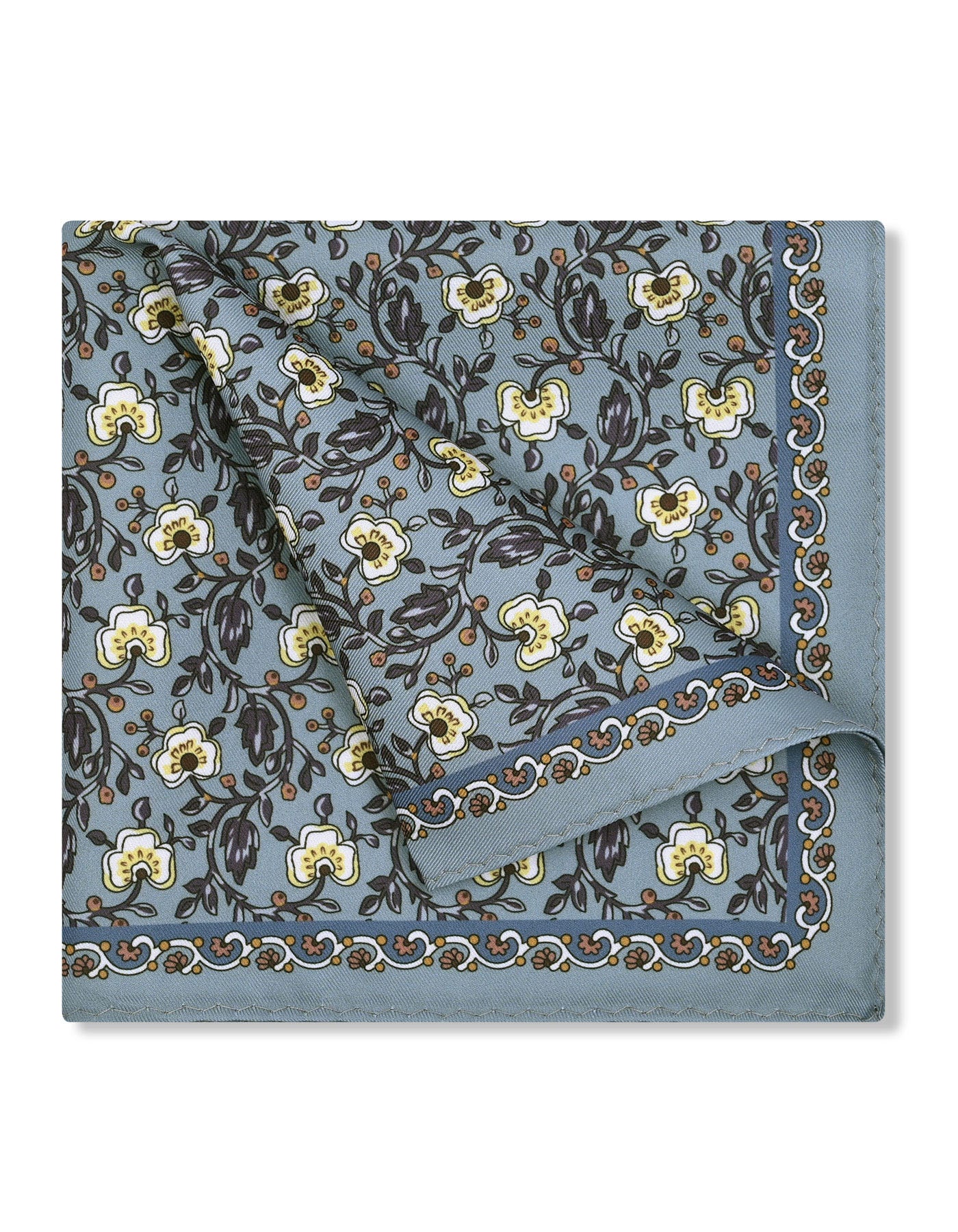 Turquoise 100% Polyester Pocket Square