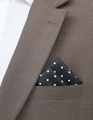 Black 100% Polyester Pocket Square