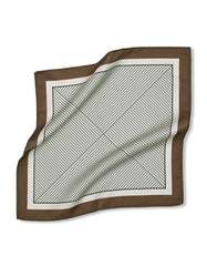 Brown 100% Polyester Pocket Square