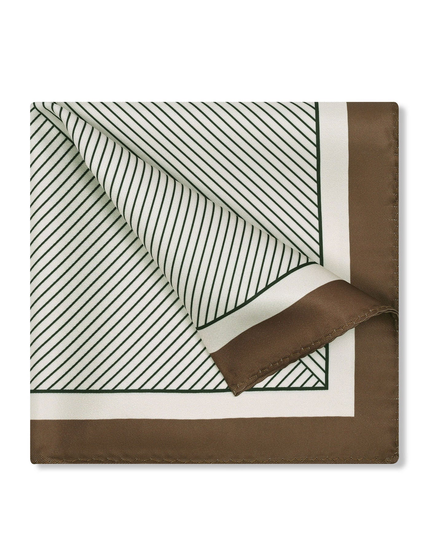 Brown 100% Polyester Pocket Square