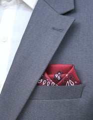 Maroon 100% Silk Pocket Square