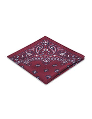 Maroon 100% Silk Pocket Square