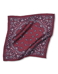 Maroon 100% Silk Pocket Square
