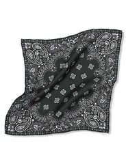 Black 100% Silk Pocket Square
