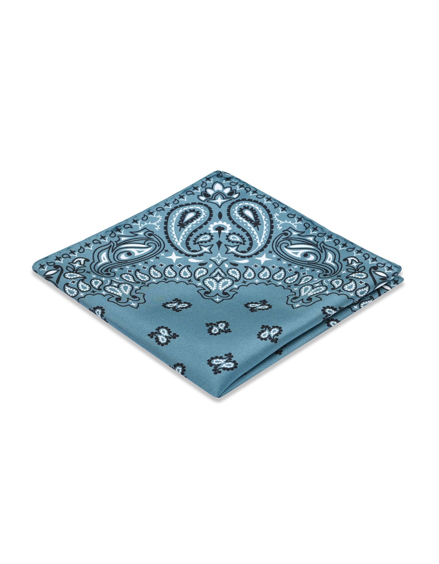 Turquoise 100% Silk Pocket Square