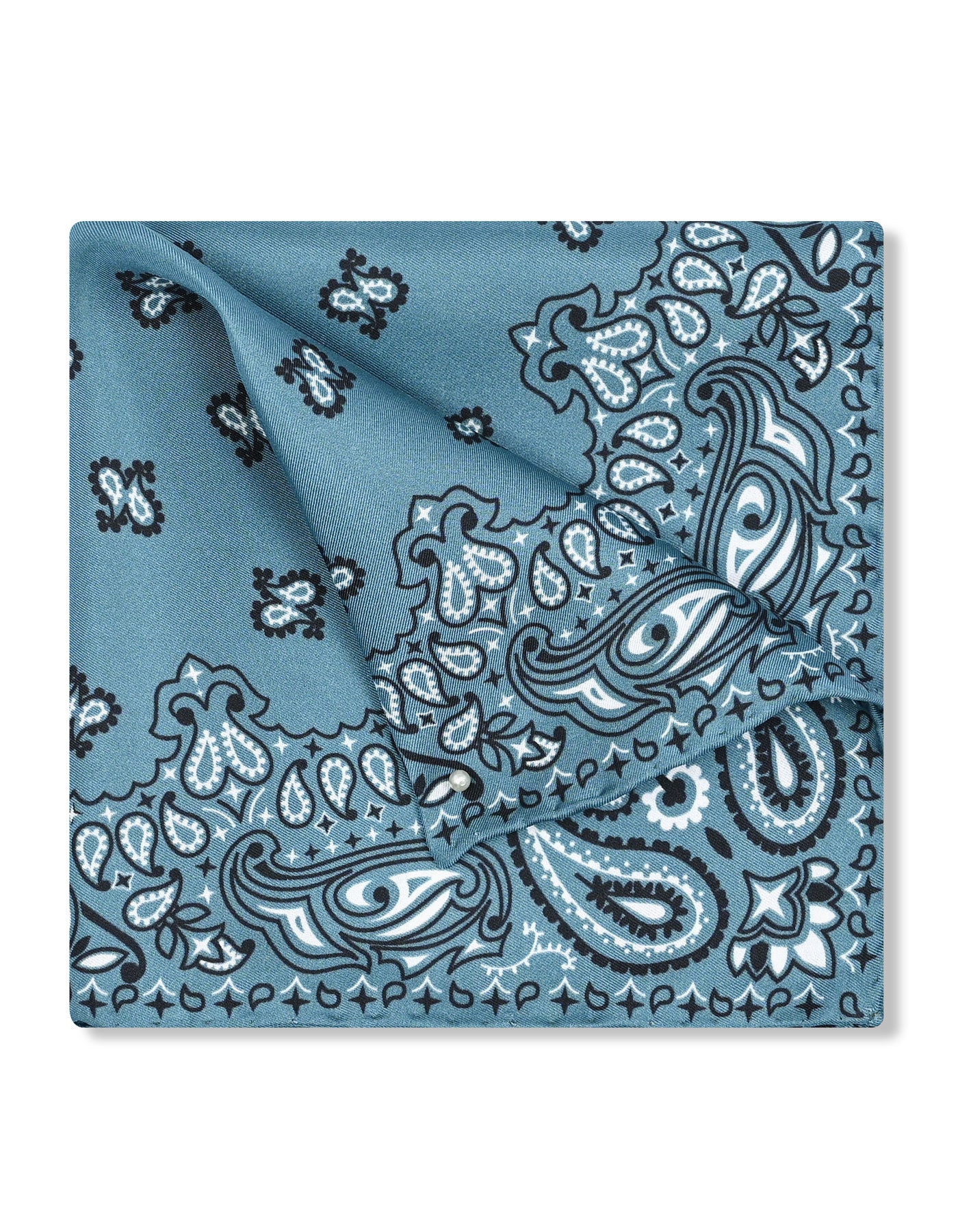 Turquoise 100% Silk Pocket Square