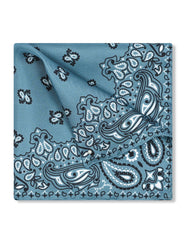 Turquoise 100% Silk Pocket Square