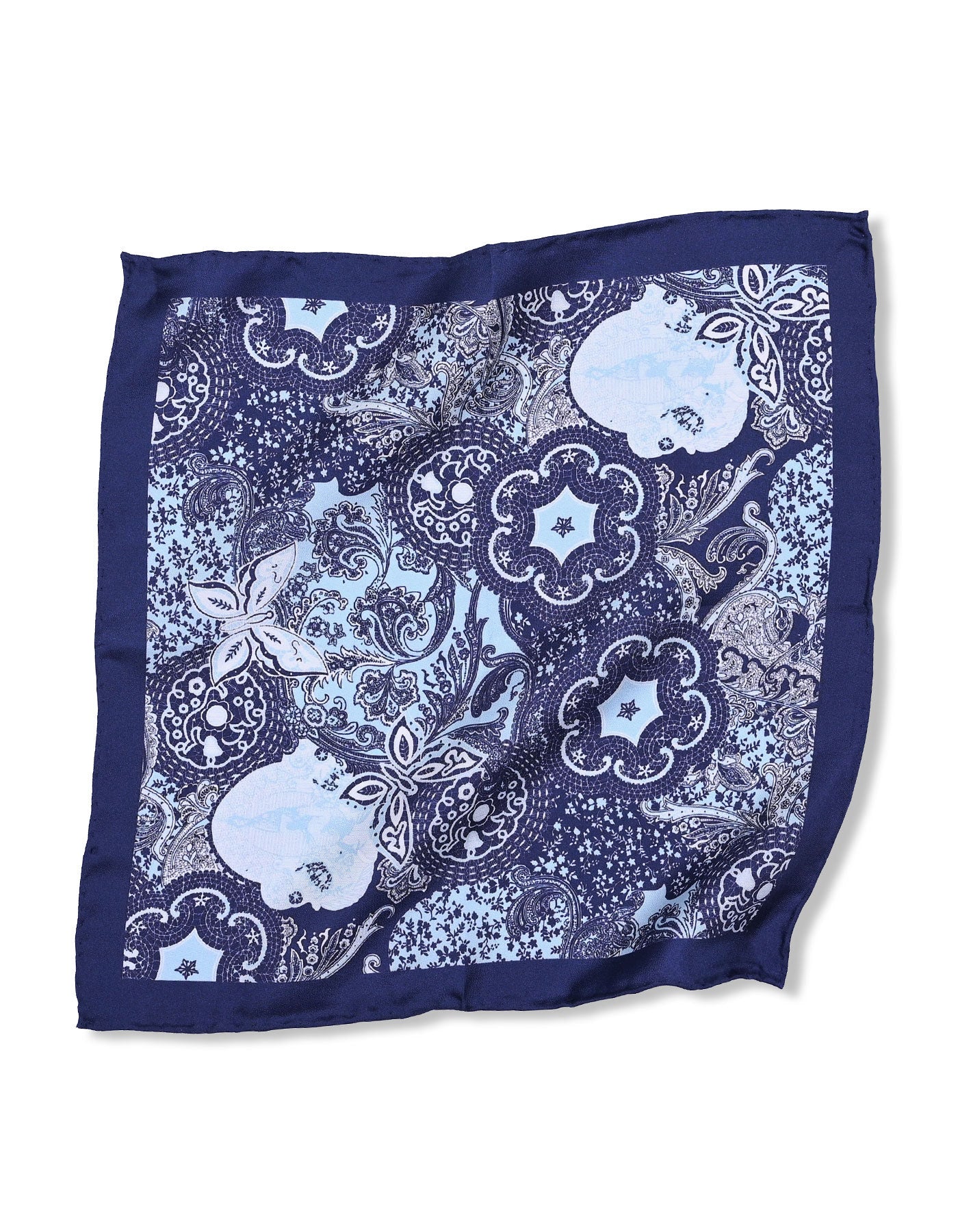 Navy 100% Silk Pocket Square
