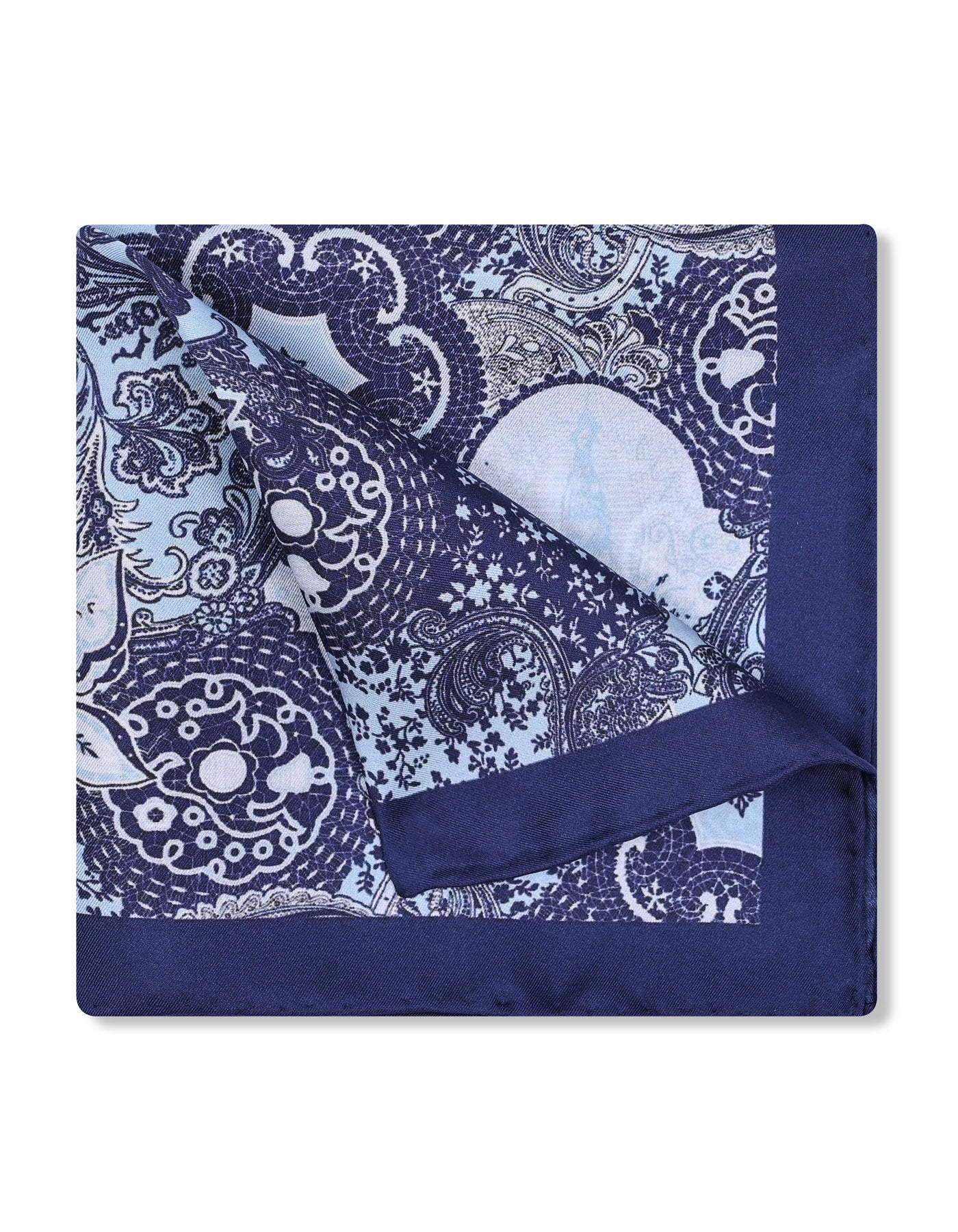 Navy 100% Silk Pocket Square