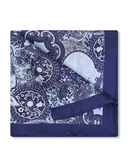 Navy 100% Silk Pocket Square
