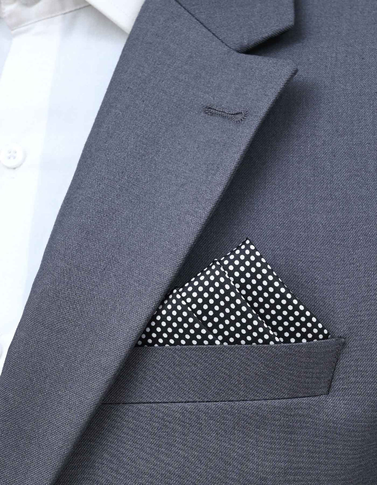 Black 100% Silk Pocket Square