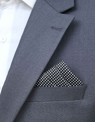Black 100% Silk Pocket Square