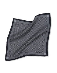 Black 100% Silk Pocket Square