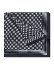 Black 100% Silk Pocket Square