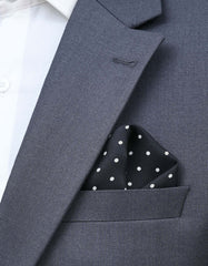 Black Dotted Pocket Square