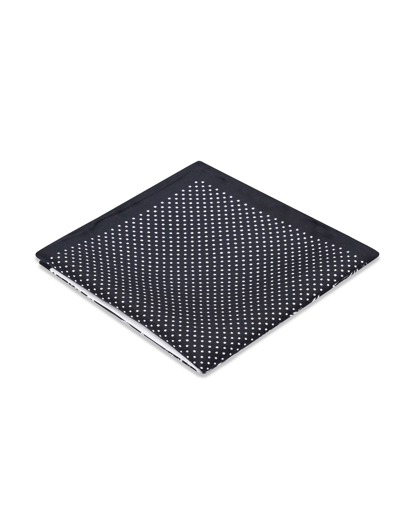 Black 100% Silk Pocket Square