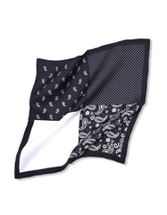 Black 100% Silk Pocket Square