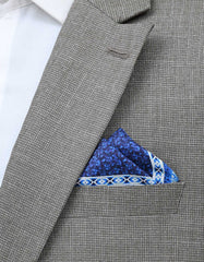 Blue Paisley Pocket Square