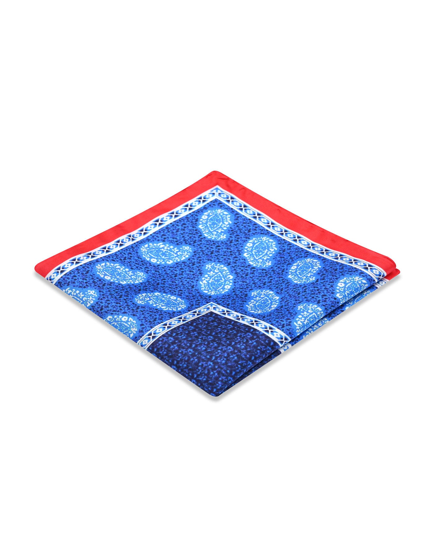 Blue Paisley Pocket Square