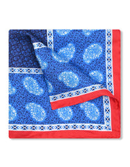 Blue Paisley Pocket Square