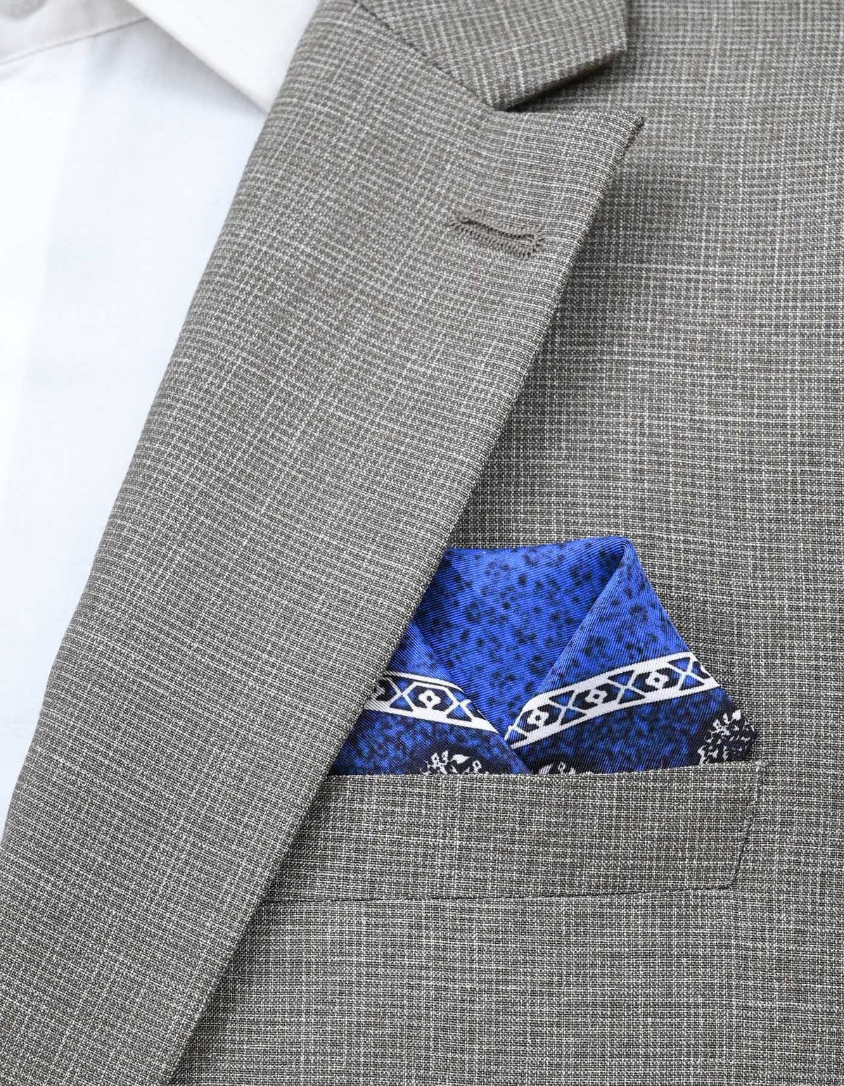 Blue Paisley Pocket Square