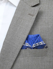 Blue Paisley Pocket Square