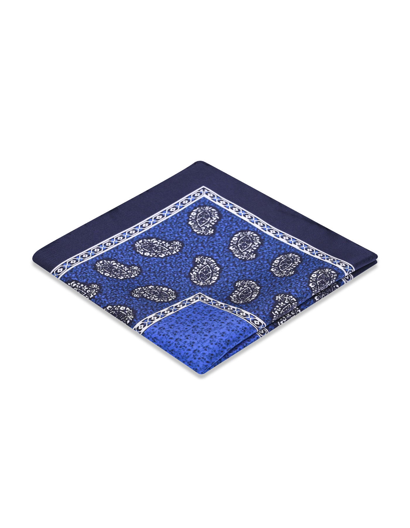 Blue Paisley Pocket Square