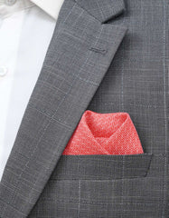 Peach 100% Silk Pocket Square