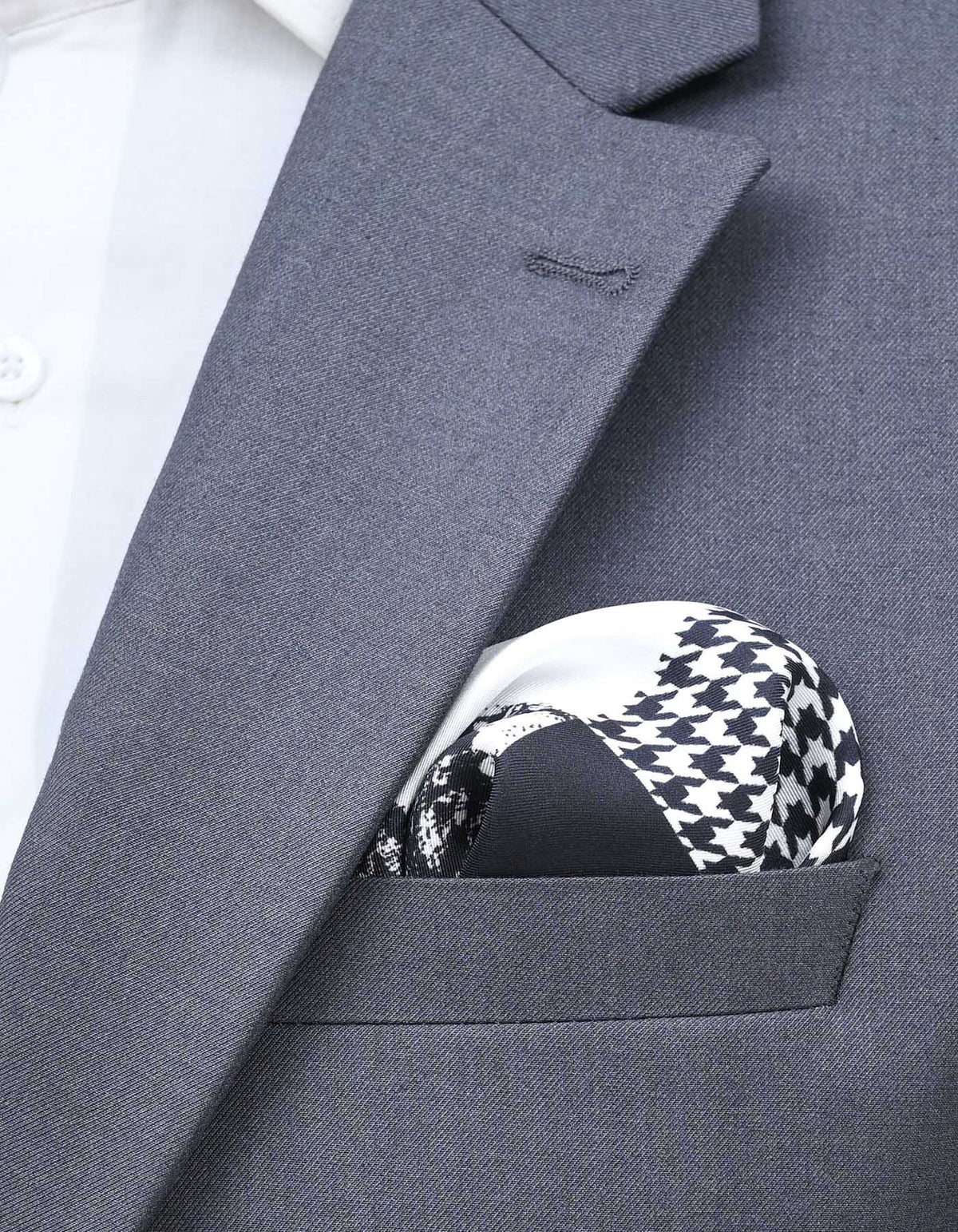 Black 100% Silk Pocket Square