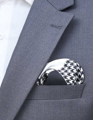 Black 100% Silk Pocket Square