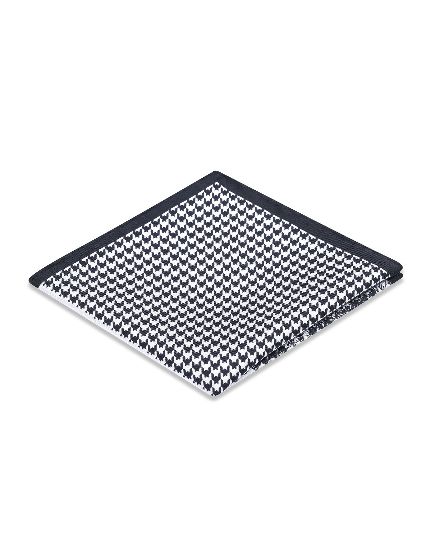 Black 100% Silk Pocket Square