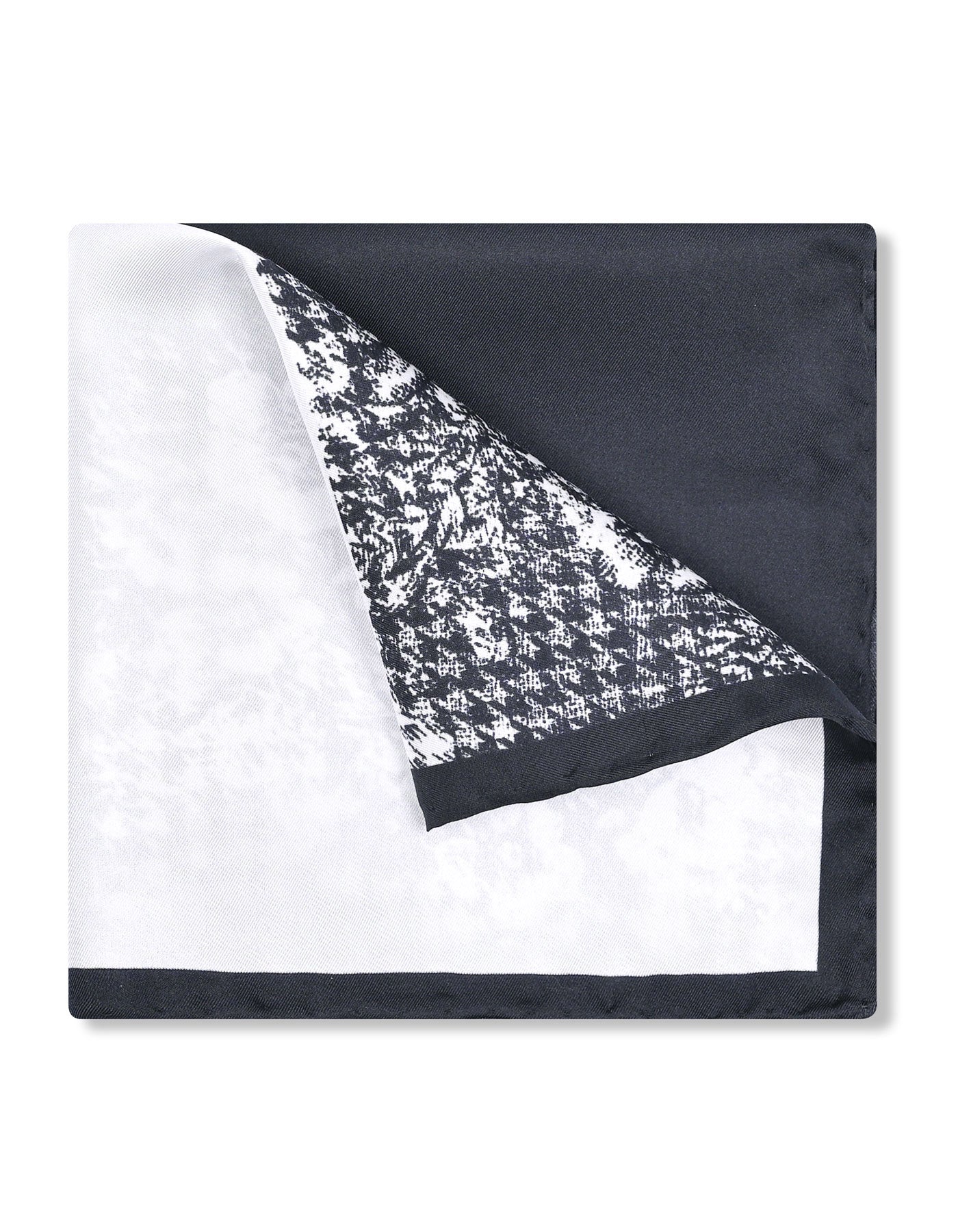 Black 100% Silk Pocket Square