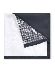 Black 100% Silk Pocket Square