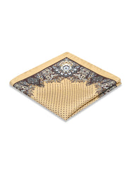 Beige 100% Silk Pocket Square