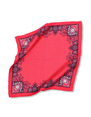 Red Paisley Pocket Square