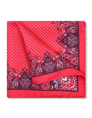 Red Paisley Pocket Square