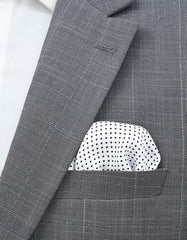 White Dotted Pocket Square
