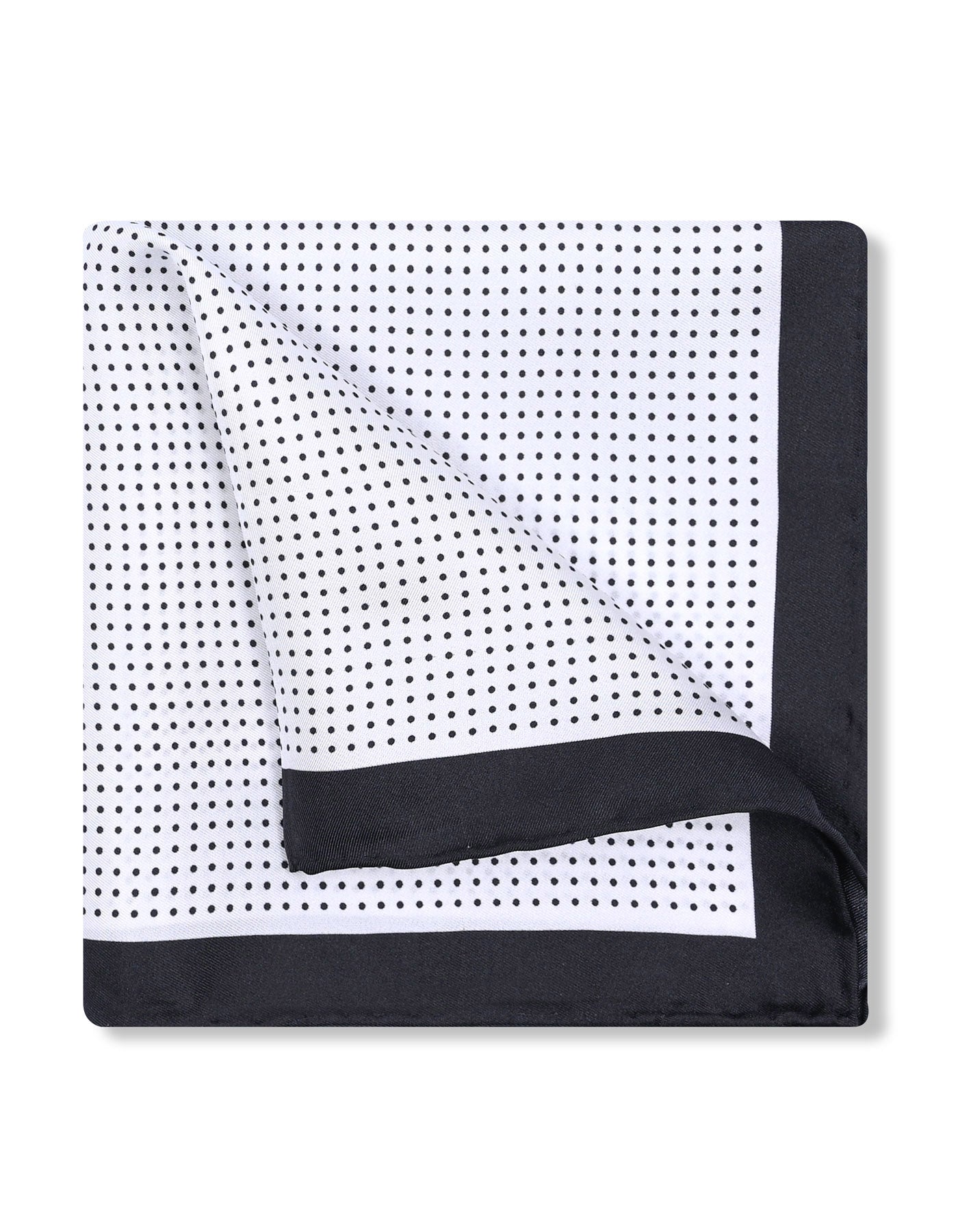 White Dotted Pocket Square
