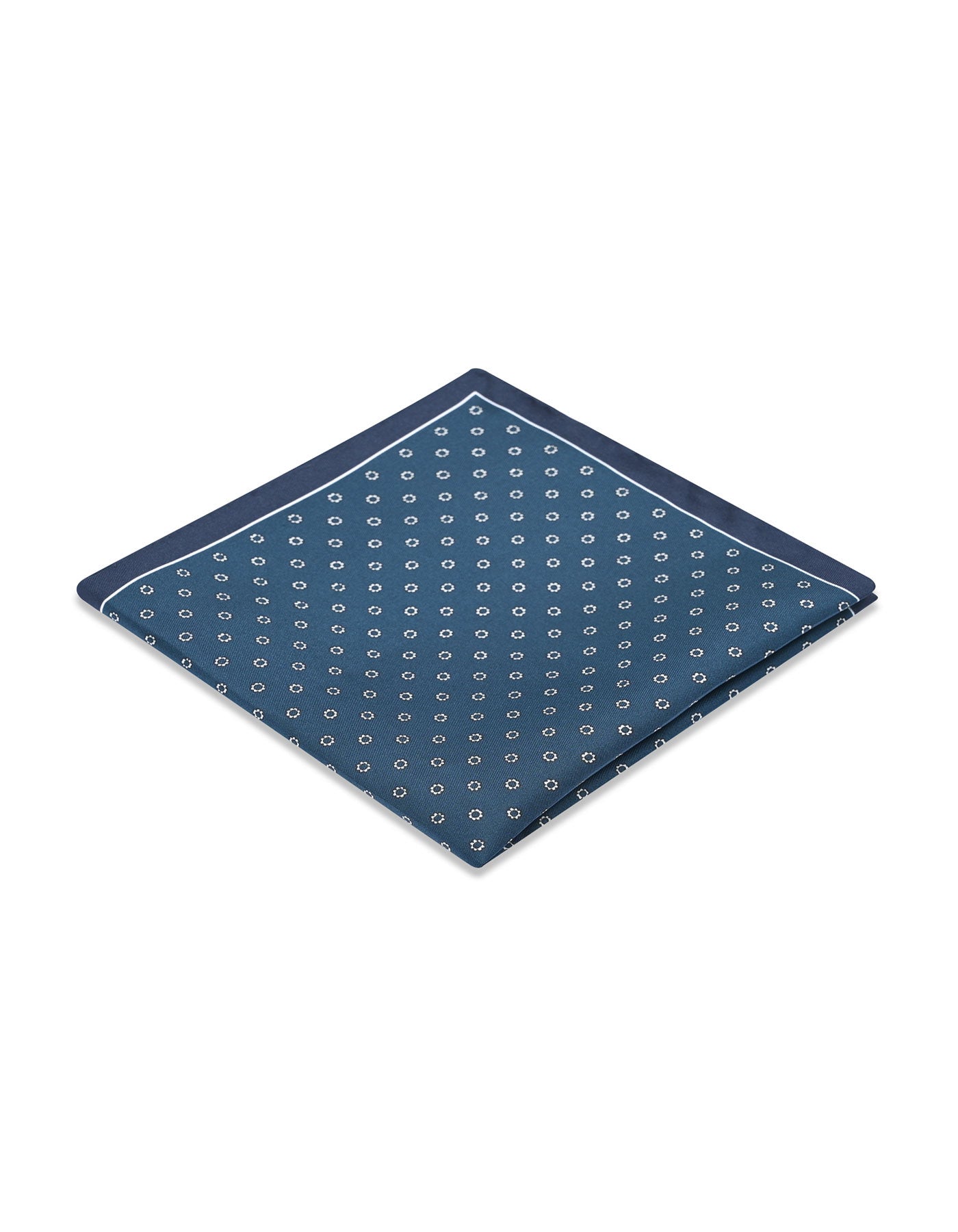 D Green Paisley Pocket Square