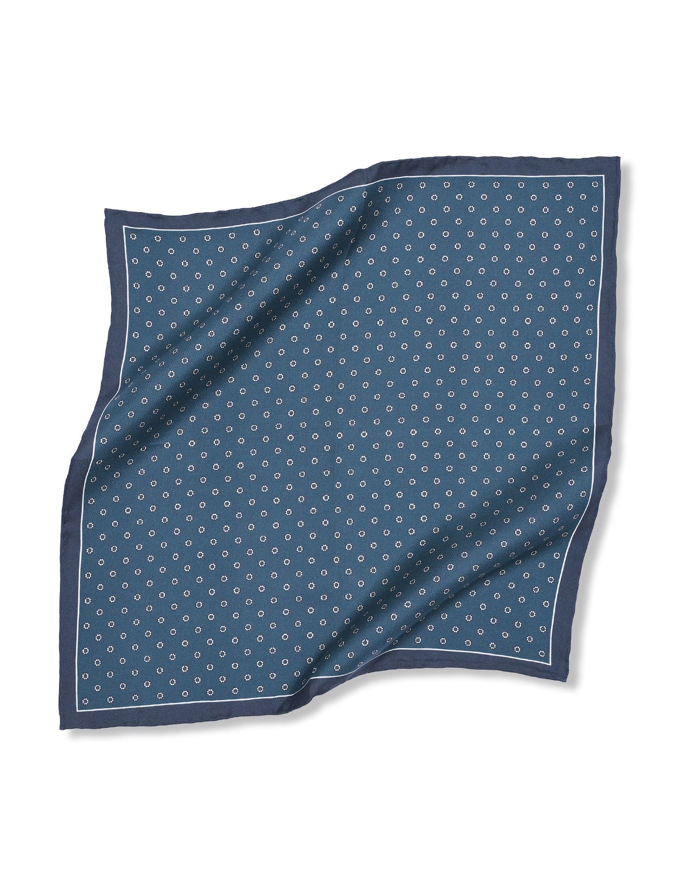 D Green Paisley Pocket Square