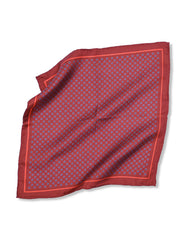 Rust Geometric Pocket Square