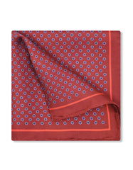 Rust Geometric Pocket Square