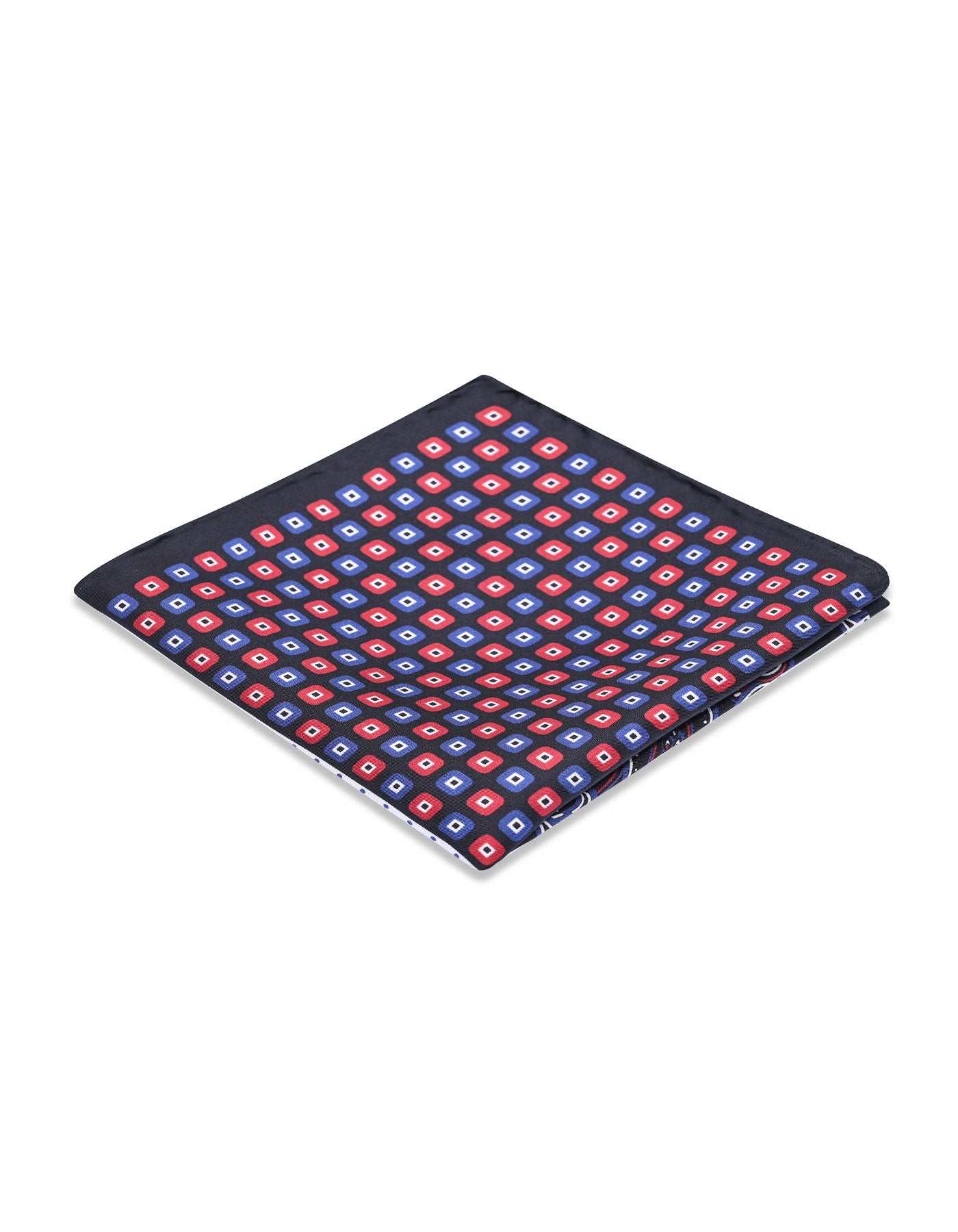 Red Geometric Pocket Square