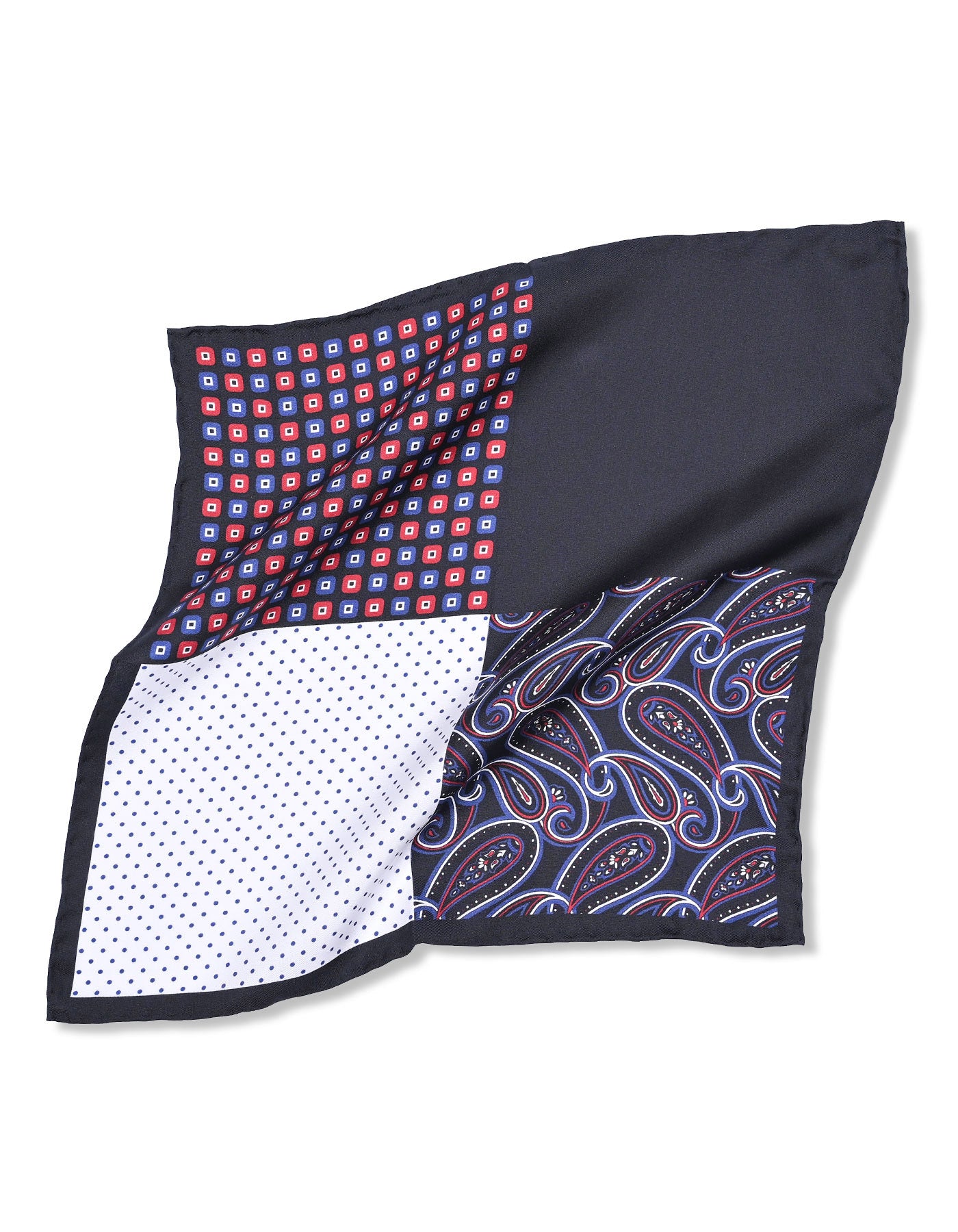Red Geometric Pocket Square