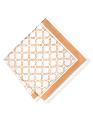 Beige Geometric Pocket Square