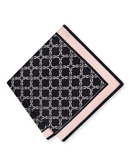 Black Geometric Pocket Square