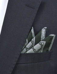 Grey Geometric Pocket Square