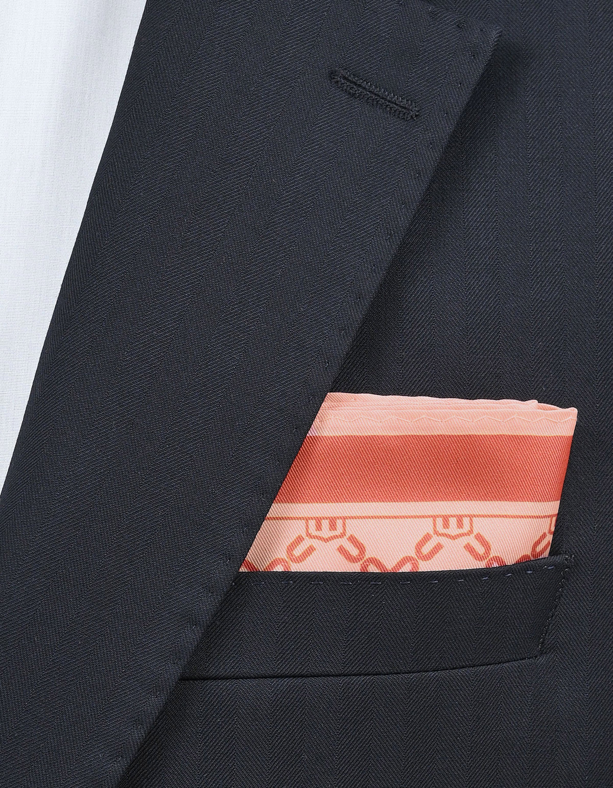 Peach Geometric Pocket Square