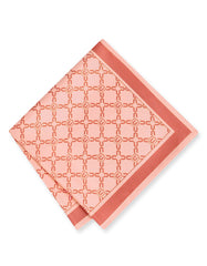 Peach Geometric Pocket Square