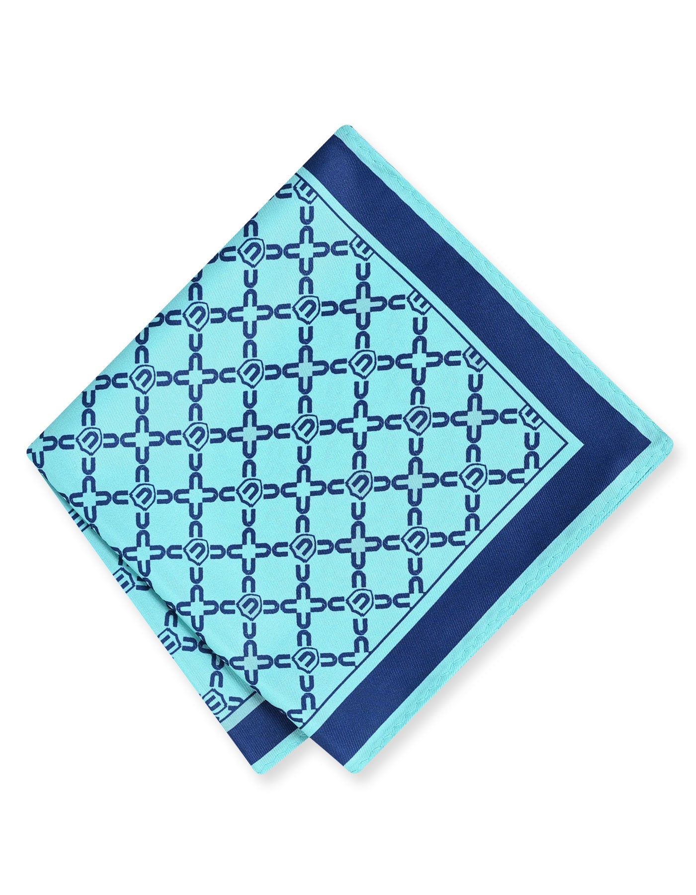 C Green Geometric Pocket Square